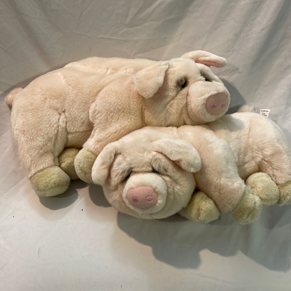 Lou Rankin Lifelong Friends Cuddling Wilfred Pigs Plush by Dakin! Rare!